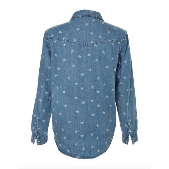 Zoe Karssen Star Denim Shirt Women’s L - Rare USA Patriotic Festival Top - Picture 3 of 6